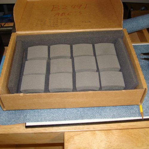 Materials in a carton box with foam